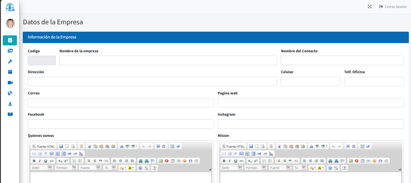 CMS Personalizado pantalla 1