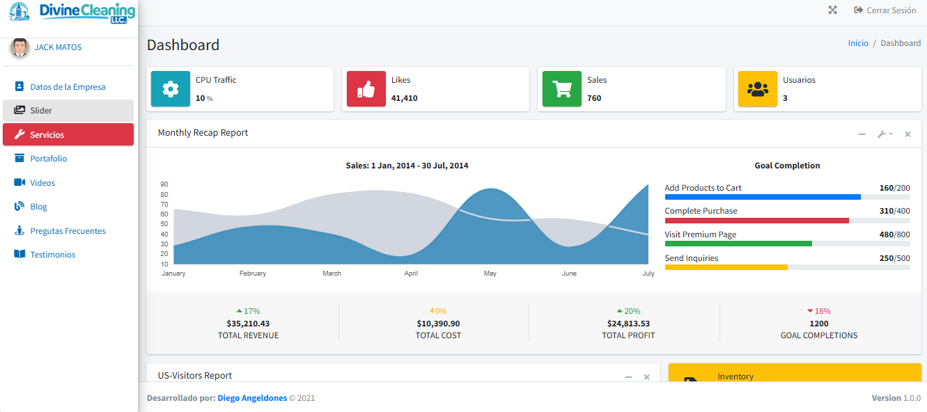 CMS Personalizado pantalla 3