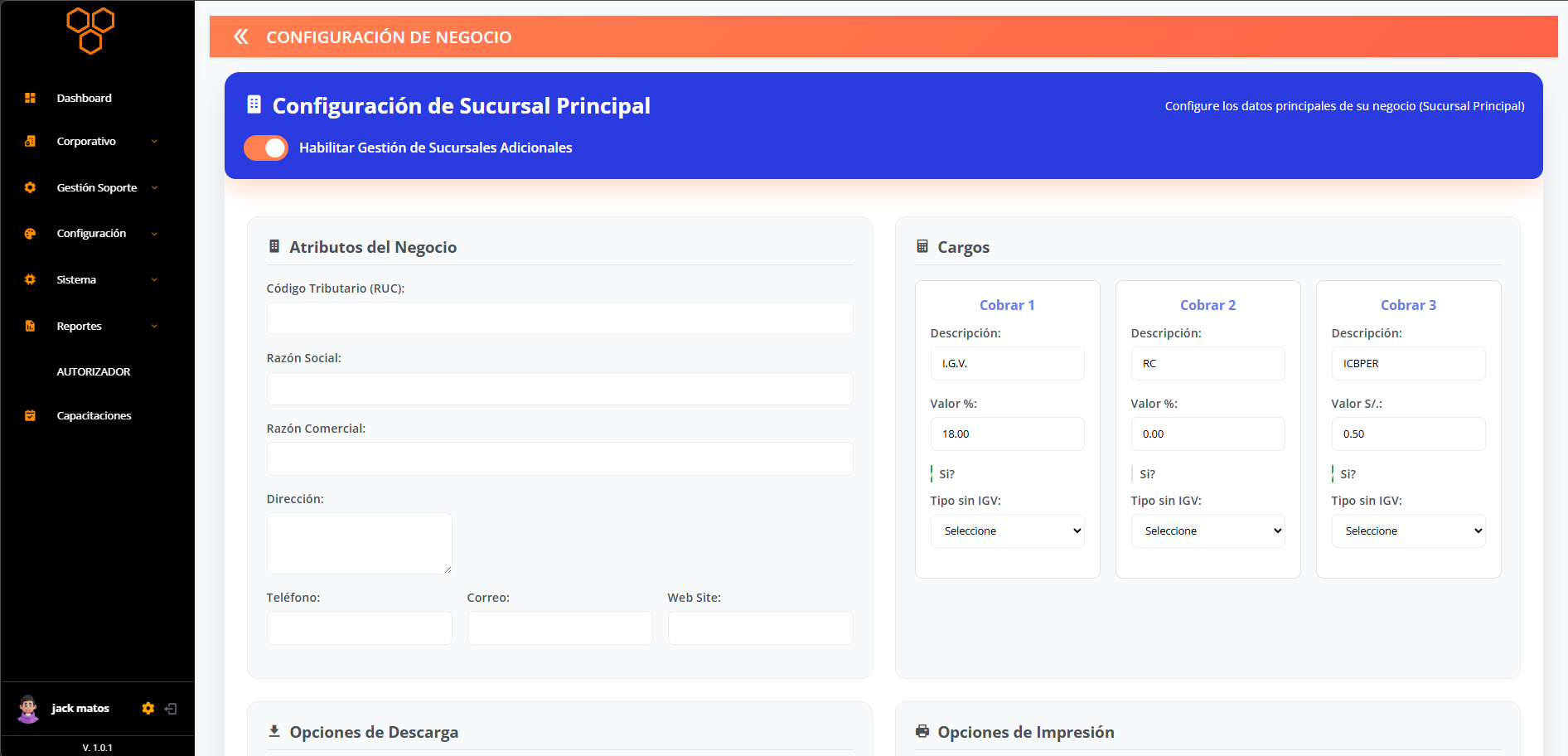 Sistema CRM Empresarial pantalla 2