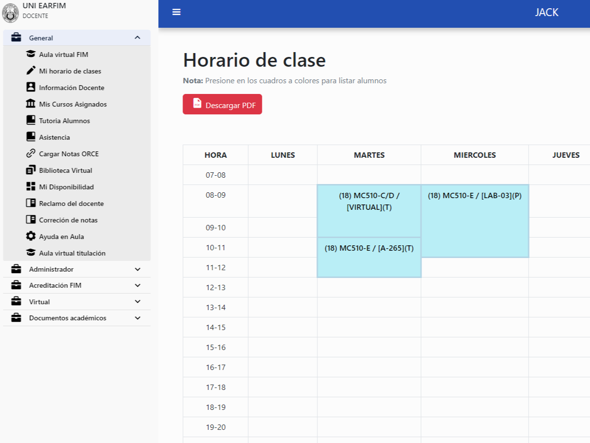Sistema de Intranet pantalla 1