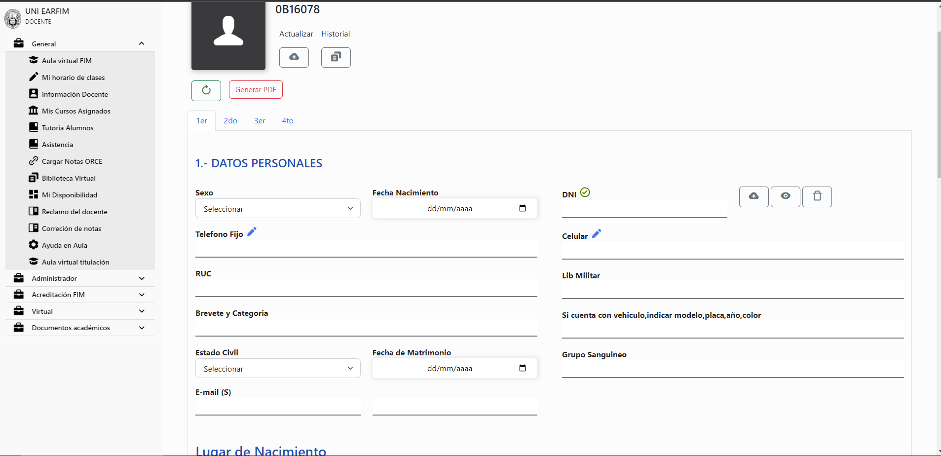 Sistema de Intranet pantalla 4