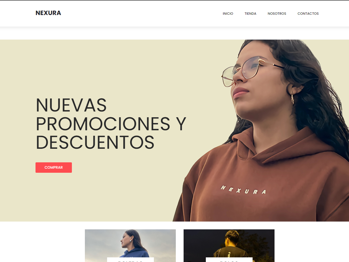 Ecommerce Nexura pantalla 1