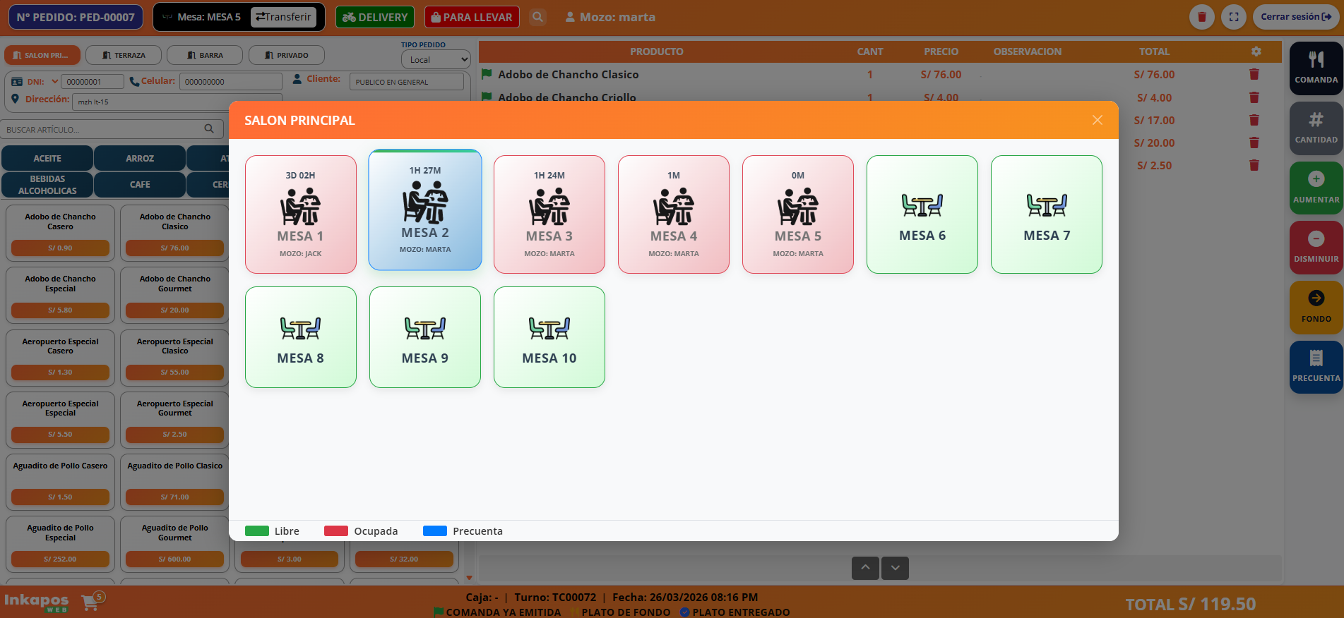 Sistema Punto de Venta pantalla 2